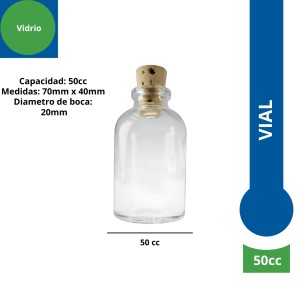 VIAL 50cc C/TAPA SINTETICA